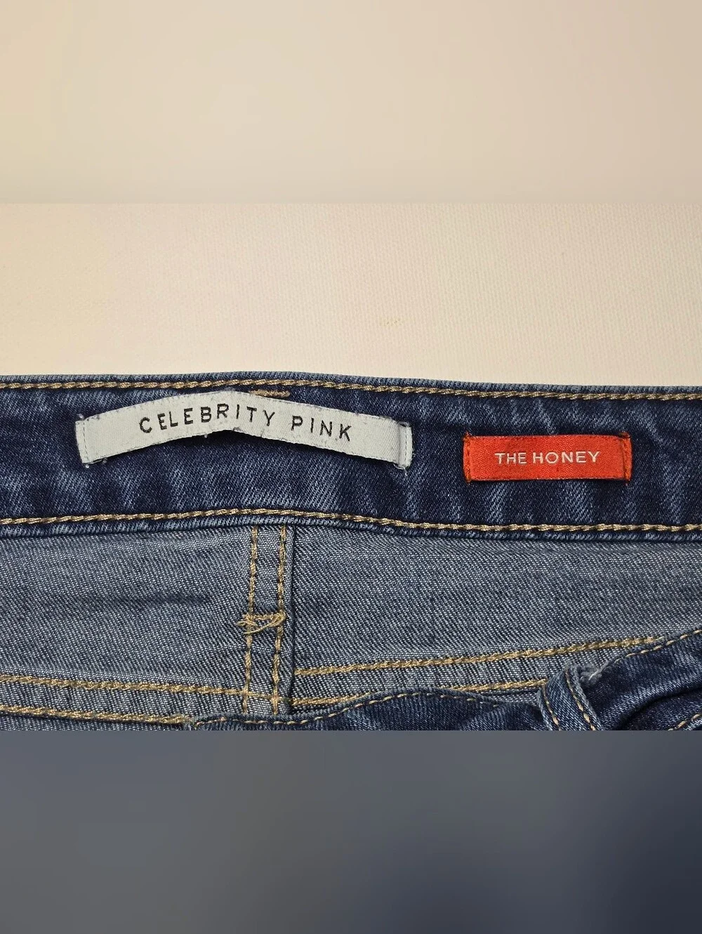 Celebrity Pink Distressed Cuffed Blue Denim Shorts